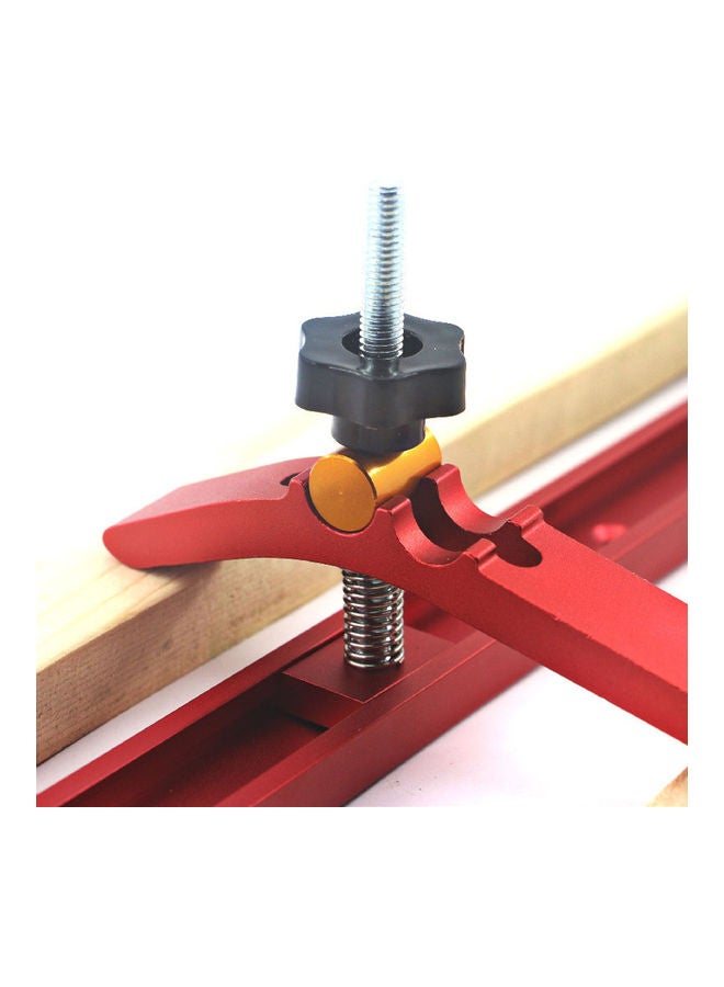 Red/Silver T-Slot Aluminum Alloy Quick Clamp - Image 3