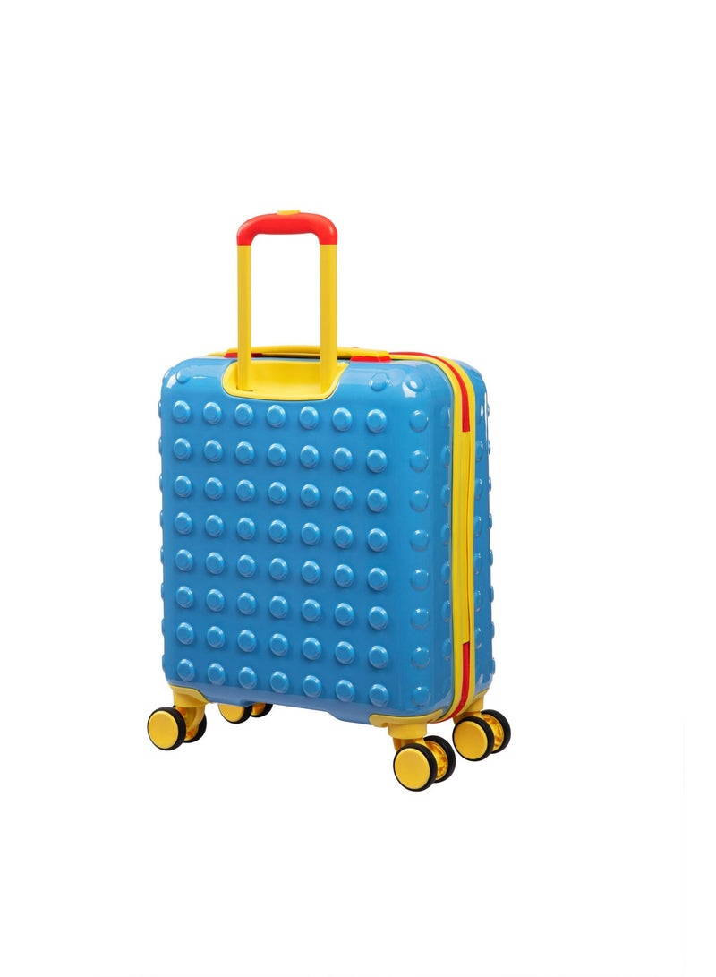it Luggage حقيبة سفر للأطفال من طراز بوبل بلوك، معتمدة من مجلس رعاية الغابات، حقيبة سفر للجنسين، حقيبة يد للأطفال بتصميم فقاعي، غلاف خارجي صلب من مادة ABS، سعة 32 لترًا، وزن 2.73 كجم (لون بوني الأزرق) - Image 4