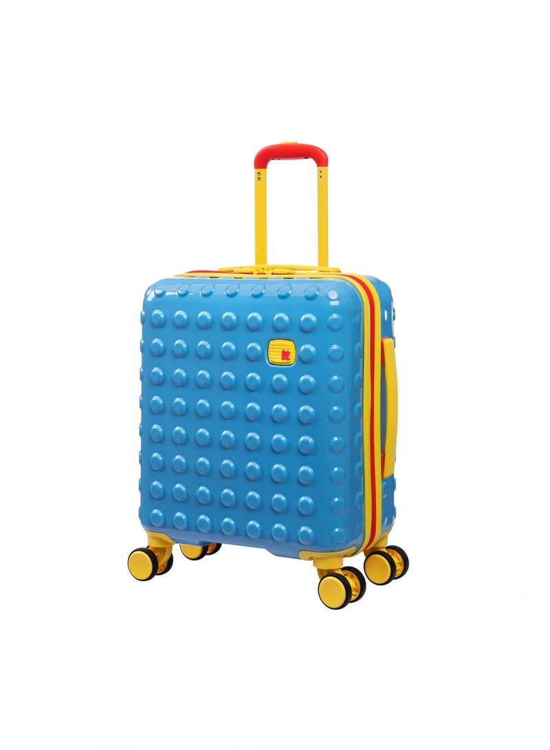 it Luggage حقيبة سفر للأطفال من طراز بوبل بلوك، معتمدة من مجلس رعاية الغابات، حقيبة سفر للجنسين، حقيبة يد للأطفال بتصميم فقاعي، غلاف خارجي صلب من مادة ABS، سعة 32 لترًا، وزن 2.73 كجم (لون بوني الأزرق) - Image 3