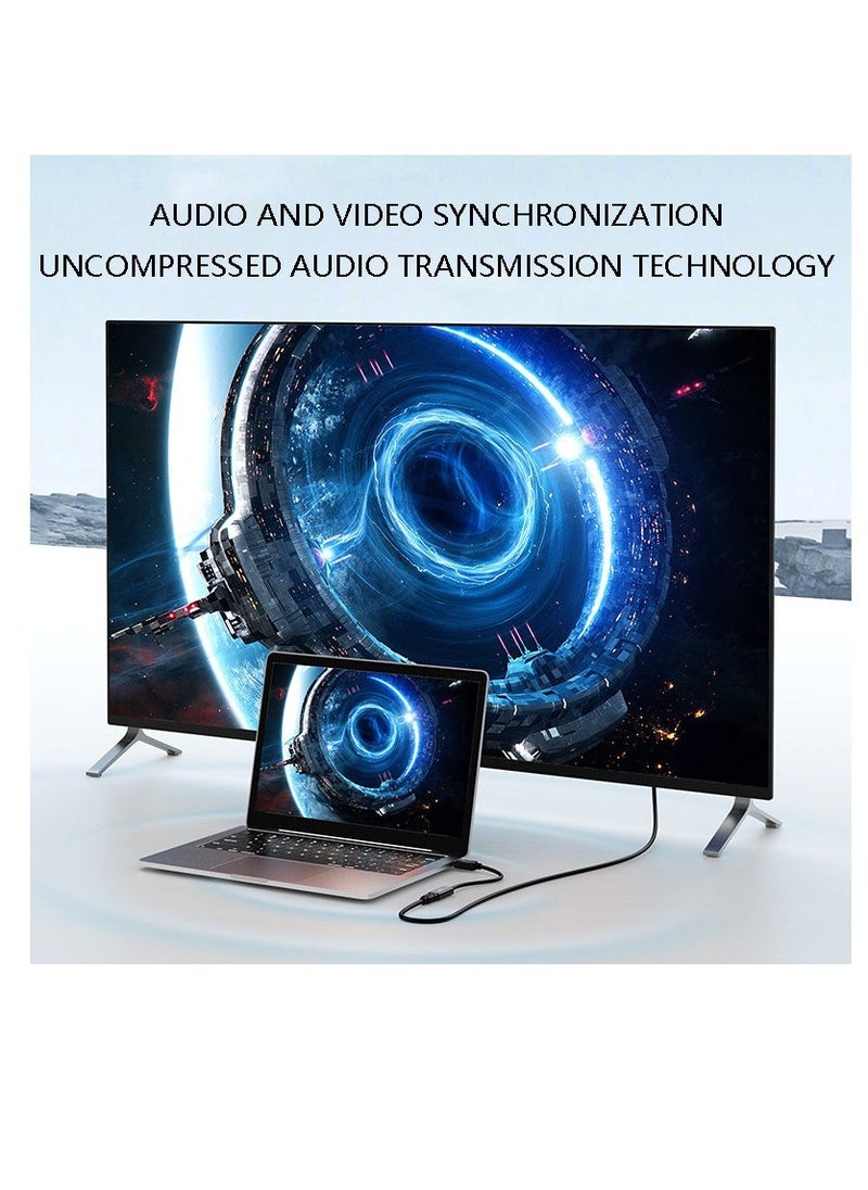 Generic - DP to HDMI Adapter HDR 4K@60Hz Gold Plated Displayport 1.4 to HDMI Adapter Male to Female Support 4K@60Hz 2K@120Hz 1080P@144Hz Compatible with PC Laptop Eyefinity Multi Display Driver Free - Image 1
