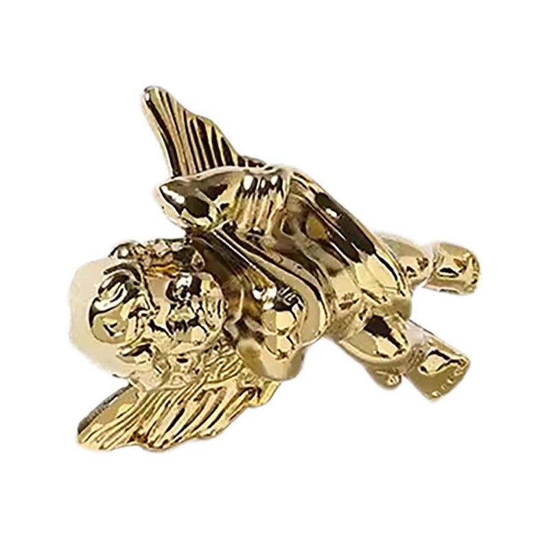 Cupid Right Side Brass Cabinet Handle Handmade Decorative Hardware for Furniture Doors and Drawers - Image 2