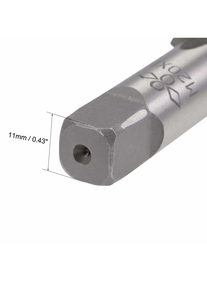 uxcell Metric Hand Tap M20 Thread 1 Pitch 4 Straight Flutes H2 Alloy Tool Steel 1 Pair - Image 4