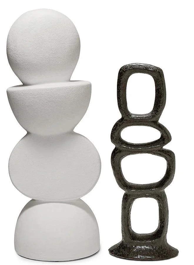 KNOT HOME Tetra Laurian Bundle Stack & Outline Sculpture Knot Home Designer Accessory for Bedroom Living Dining Room Office Area Décor