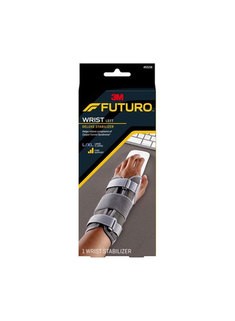 FUTURO Wrist Deluxe Stabilizer 45538, Left Hand, Large, XL Size, 1 Wrist Stabilizer