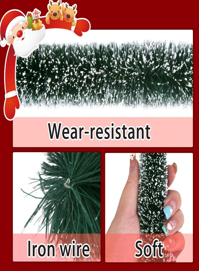 Watayo 6 Pcs Christmas Village Hedges, 14" Extra Length Flexible Sisal Hedge, Winter Micro Landscape Xmas Village Decor Accessories for DIY Snow Scenes, Craft Display, Table Decoration - Image 3