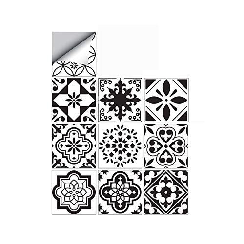 Jacklove 25 PCS Moroccan Style Tile Sticker, 4x4 Inch(10x10cm) Traditional DIY Murals, Tile Waterproof Oil Proof Removable Decals for Bathroom & Kitchen Backsplash (TS-205) - Image 2
