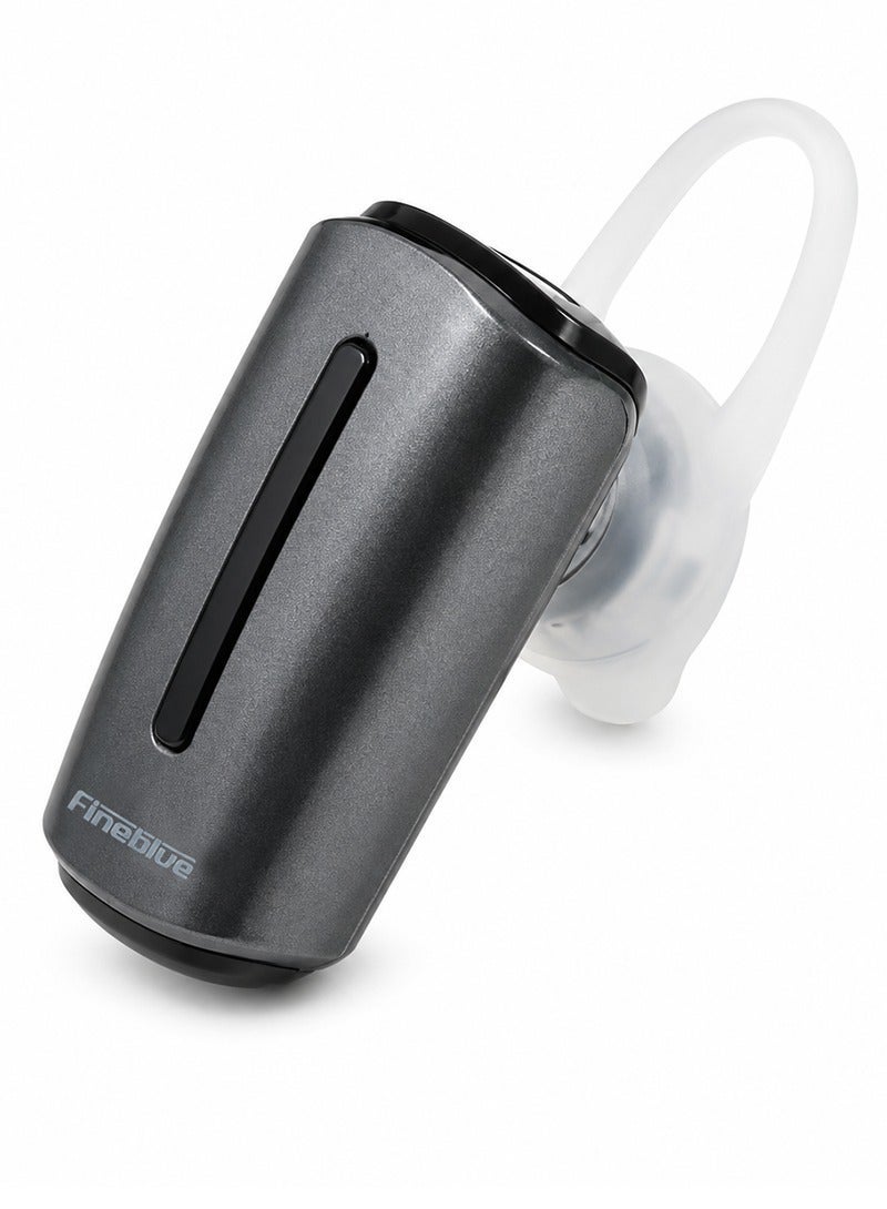 Fineblue Bluetooth Wireless Earpiece V5.4 Mono Headset with HD Clear Calls, Noise Reduction Microphone, Hands-Free Calling, Multipoint Pairing, Lightweight Ear Hook, Voice Prompt, Long Battery Life, Universal Compatible for Android & iOS Devices - Image 3