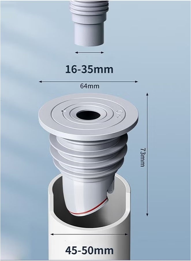 GMORO 2PCS Sewer Pipe Seal Ring Sealing Cover,Preventer Silicone Odor Proof Drainage Trap,Suitable for Bathroom Bathtub Kitchen Cleaning Tools - Image 4