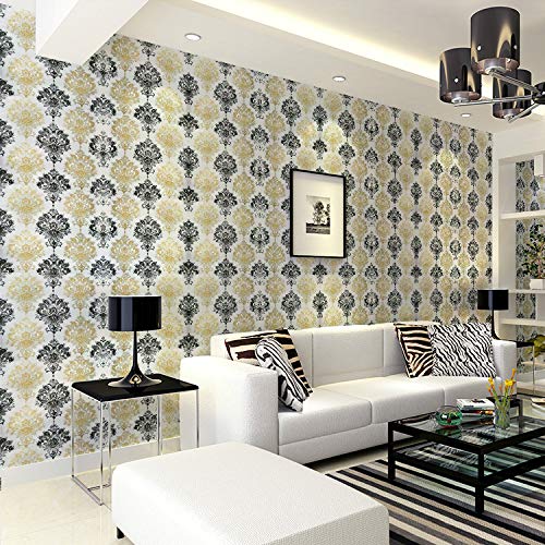 Wollzo Black and Gold Self Adhesive wallpape (45 x 500 cm) - Image 3