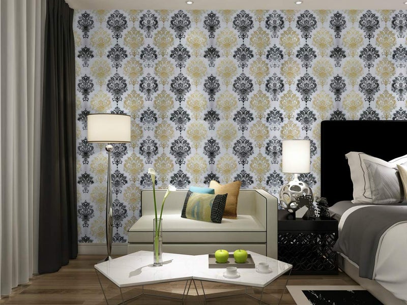 Wollzo Black and Gold Self Adhesive wallpape (45 x 500 cm) - Image 4