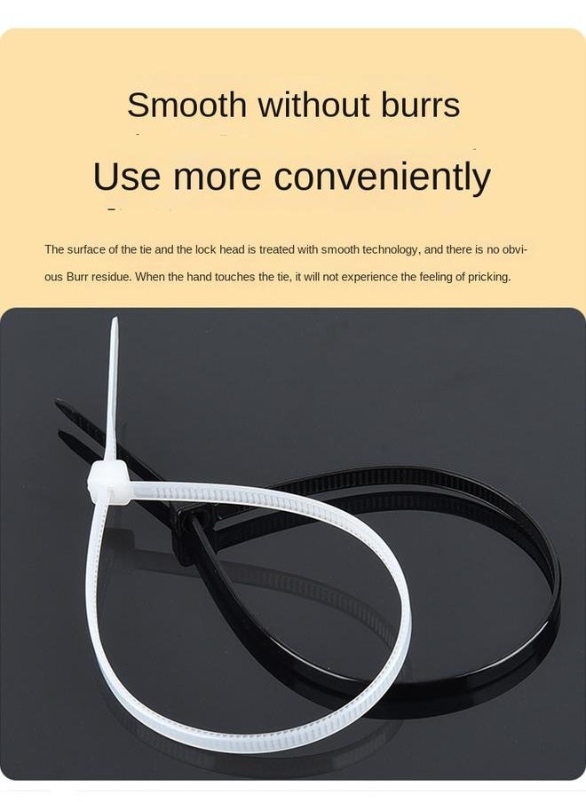 Bluejw Nylon Plastic Cable Tie Large Buckle Cable Tie With Strapping Wire Harness Strangle Hook Black And White One Pull Tight  - Image 5