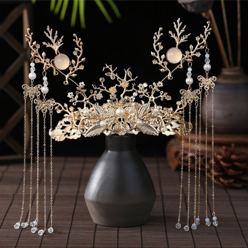 Generic Elegant Hanfu Tassel Hairpin Set X-T39 a set of send eyebrow stickers