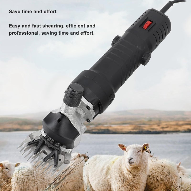 [عرض لفترة محدودة] ZJchao 320W - مقصات قص الأغنام – أدوات حلاقة احترافية للماشية للأغنام والألبكة والماعز والخيول والكلاب، مع صندوق تخزين، مناسبة للاستخدام في المزارع والمزارع - Image 2