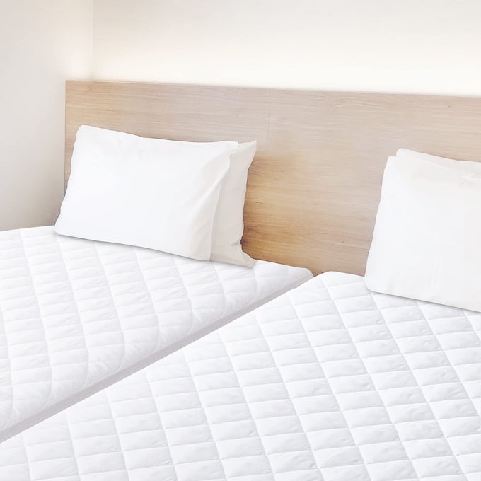2 PACK TWIN XL SIZE QUILTED FITTED MATTRESS PAD WATERPROOF BREATHABLE SOFT MATTRESS PROTECTOR DEEP POCKET FITTED STYLE BED COVER VINYLFREE