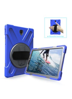 Suitable For Samsung Tab S4 T830 Pirate King Rotating Bracket Silicone Drop-resistant Tablet Cover T835 Strap Back Case-Color:Blue-Applicable Model:Samsung Tab Active Pro 10.1 2019 T540 (full Set)