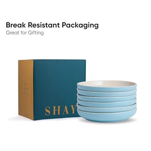 Shay Snack Plates Set of 6, Blue Slow Series | Glossy Finish | Snacks Plates Set of 6 | Dessert Plates | Snack Plate (Deep Snack Plates - Blue, 6pc) - Image 5