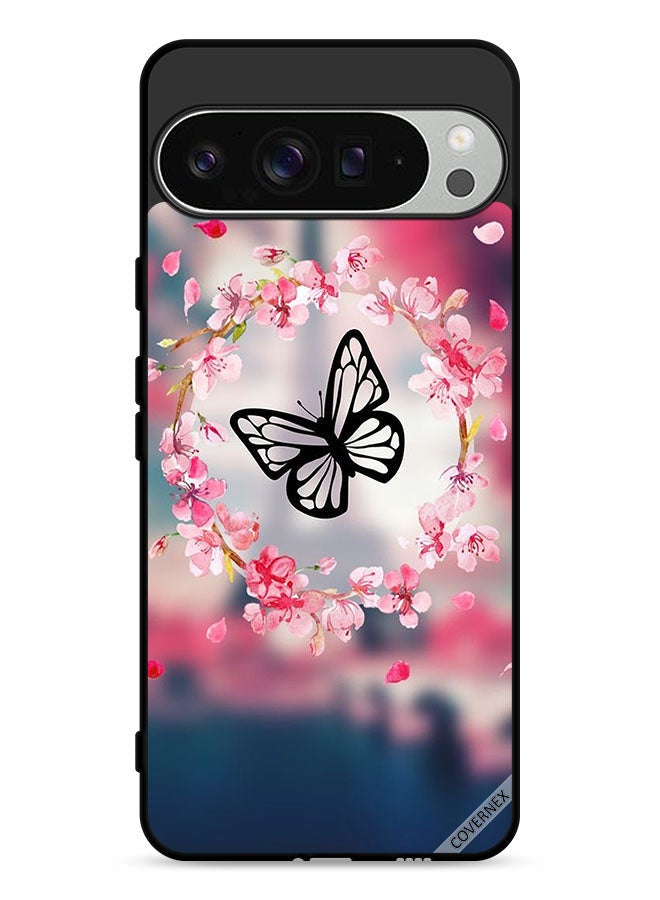 Covernex Google Pixel 9 Pro XL Protective Case Cover Butterfly In Flower Ring - Image 1
