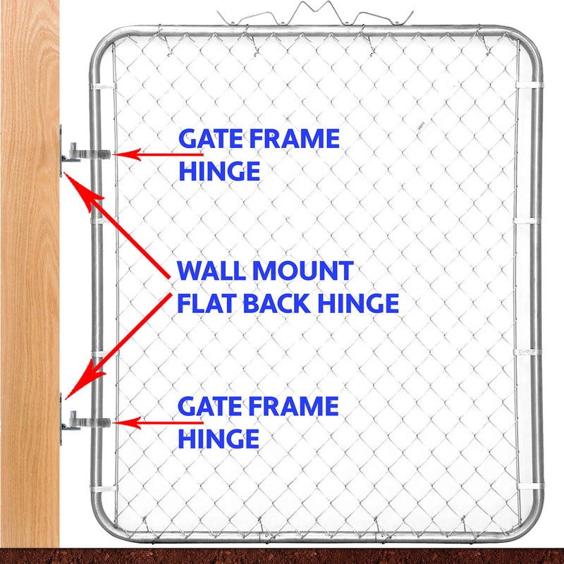 Jake Sales 1-7/8Inches Chain Link Fence Gate Frame Hinge - Use For 1-7/8Inches Outside Diameter Post/Pipe - Galvanized Chain Link Post Gate Frame Hinge - Nut/Bolt Included For Hinge - Image 3