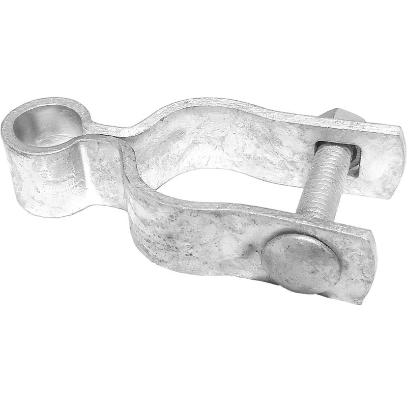 Jake Sales 1-7/8Inches Chain Link Fence Gate Frame Hinge - Use For 1-7/8Inches Outside Diameter Post/Pipe - Galvanized Chain Link Post Gate Frame Hinge - Nut/Bolt Included For Hinge - Image 1