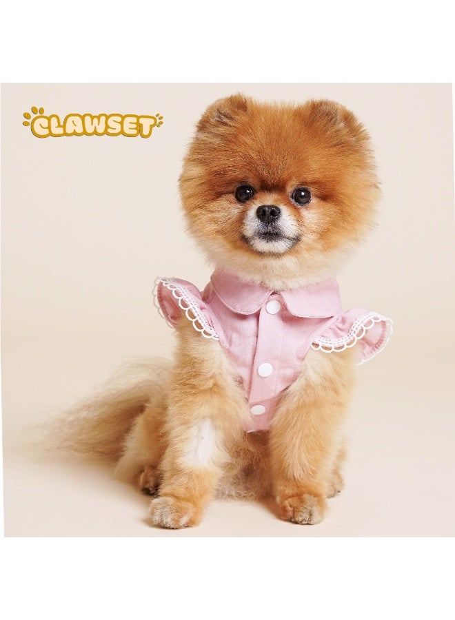 CLAWSET MAIZIE PINK TOP - PET CLOTHES - PINK CLOTHES FOR PETS - PET APPAREL - DOG CLOTHES - PET FASHION - Image 1