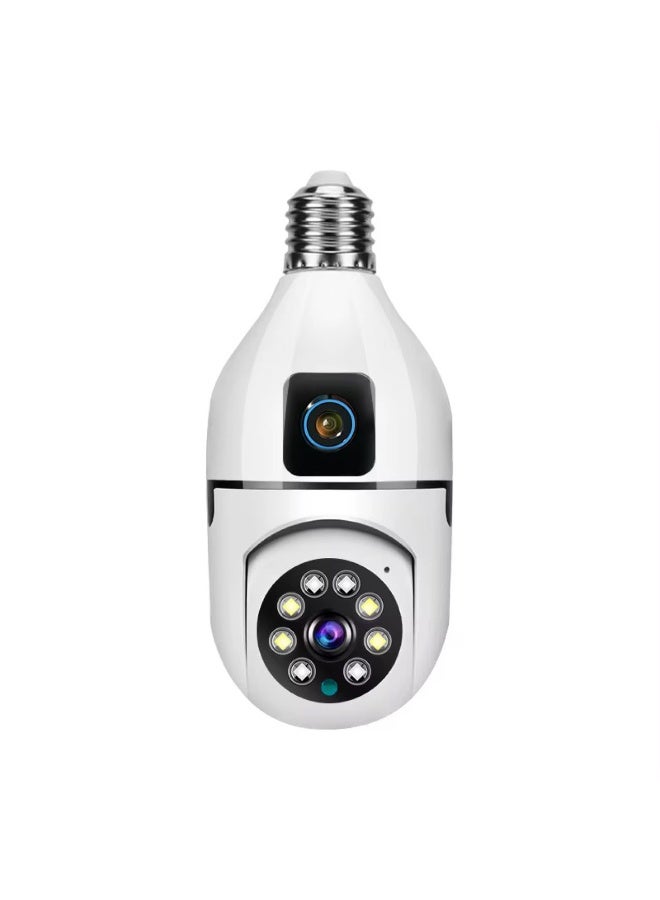 Gulf Trend WiFi Dual Lens Light Bulb Security Camera 4MP 360° PTZ Indoor Smart CCTV Camera with Motion Detection, Color Night Vision, Two-Way Audio, Mobile App Control, Auto Tracking, Remote Monitoring - Image 3