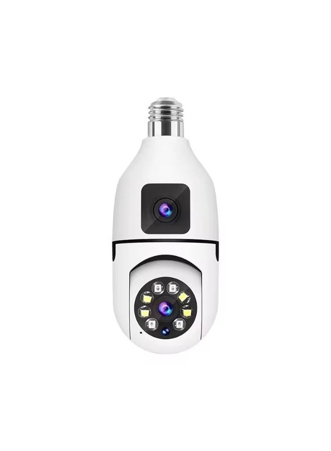Gulf Trend WiFi Dual Lens Light Bulb Security Camera 4MP 360° PTZ Indoor Smart CCTV Camera with Motion Detection, Color Night Vision, Two-Way Audio, Mobile App Control, Auto Tracking, Remote Monitoring - Image 2
