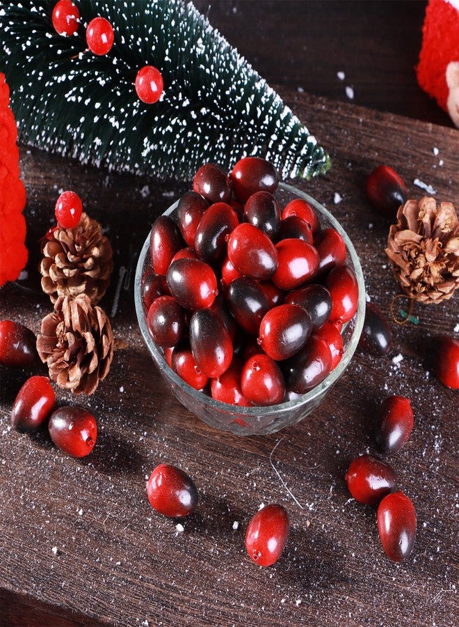 200 قطعة من التوت البري الاصطناعي لعيد الميلاد، مناسبة لتزيين المزهريات والأوعية، فاكهة صناعية للزينة - Image 4