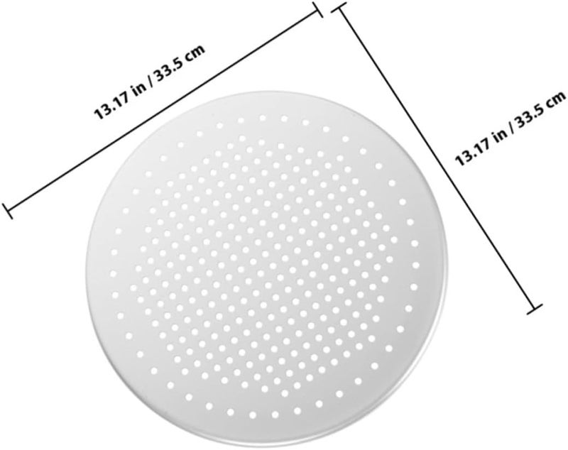 GALPADA Perforated round Pizza Pan 33.8cm Aluminum Wear-resistant Oven Baking Tray for Crunchy Base Home Kitchen Use - Image 2
