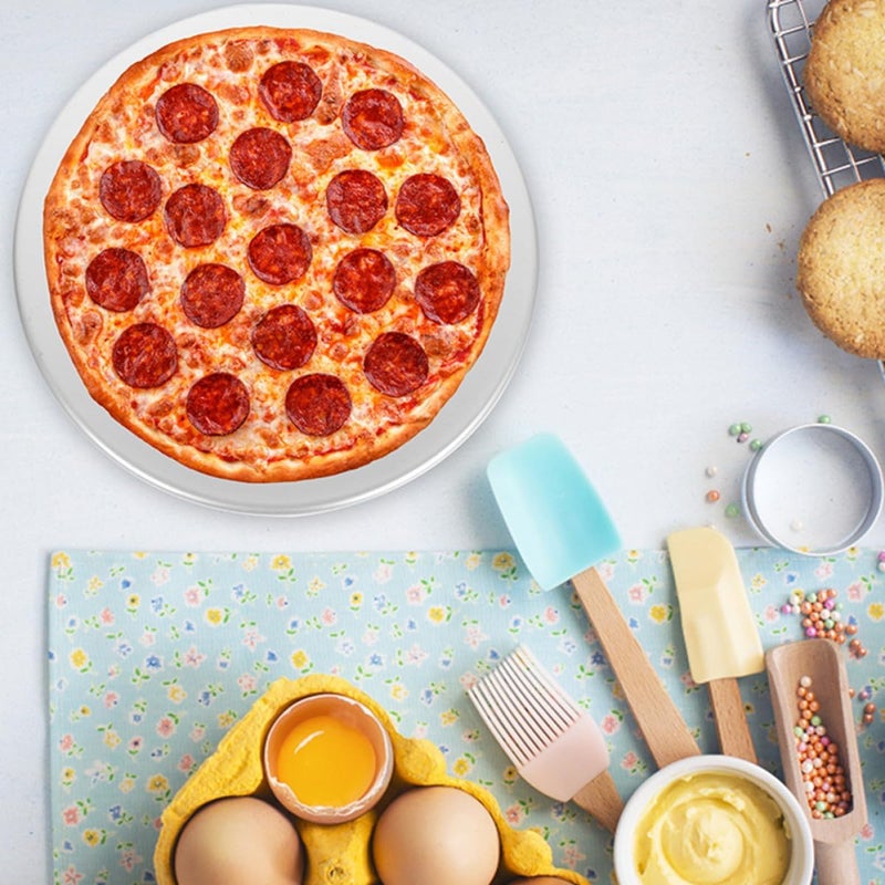 GALPADA Perforated round Pizza Pan 33.8cm Aluminum Wear-resistant Oven Baking Tray for Crunchy Base Home Kitchen Use - Image 5