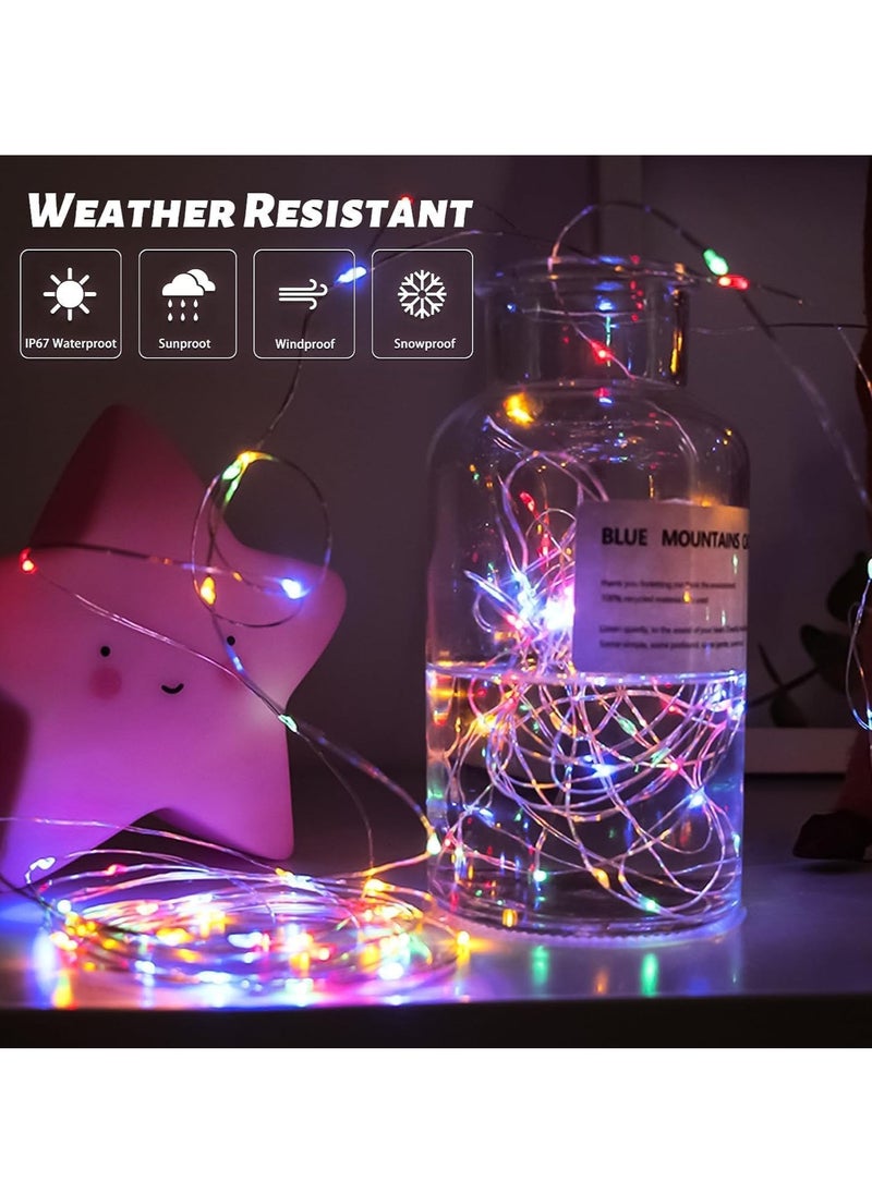 TYCOM Tycom LED Copper Wire String Lights with Remote Control - Outdoor Festival Decoration Lantern - USB Plug in Copper Wired Lights for Decoration, 10 Meter Long 100 Lights Mix Colour.  - Image 2
