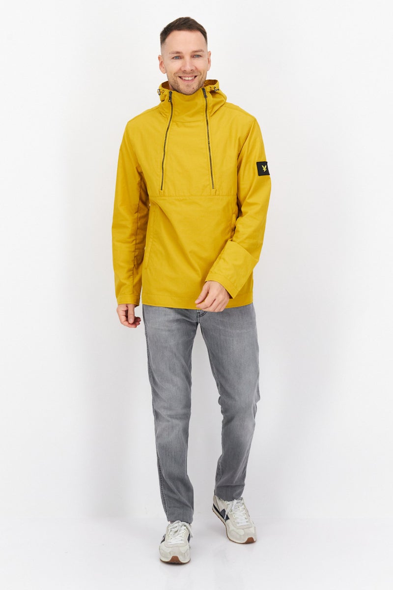 Lyle & Scott Men Solid Hooded Jacket, Mustard - Image 2