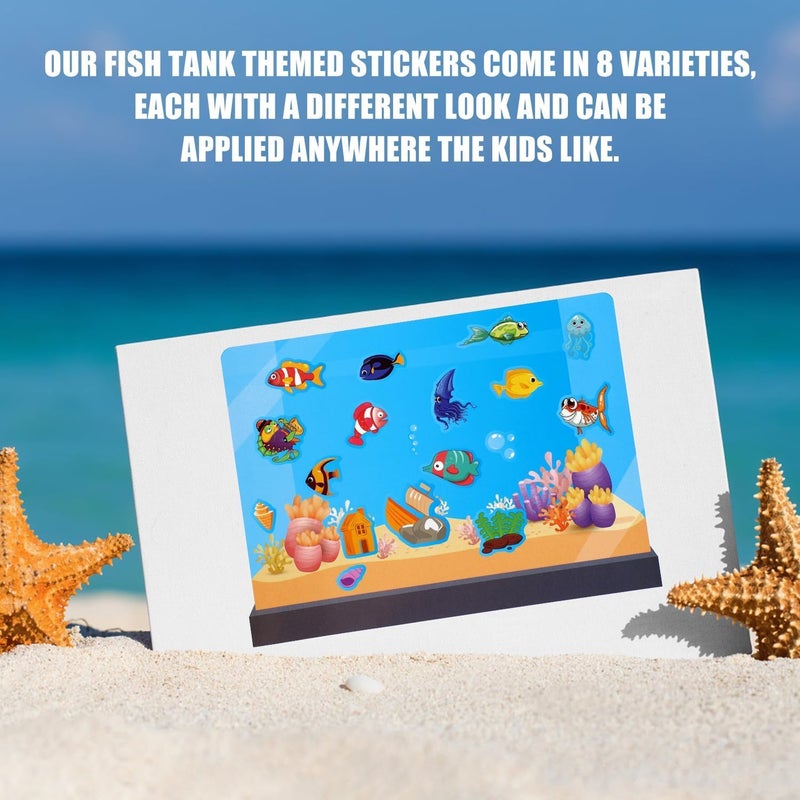 Azonee Ocean Animal Stickers, Marine Life Decals, Underwater Sea Creature Fish Stickers, DIY Craft Supplies for Kids, Classroom Activities, Summer Parties, Birthday Decor (Blue), 32Pcs - Image 5