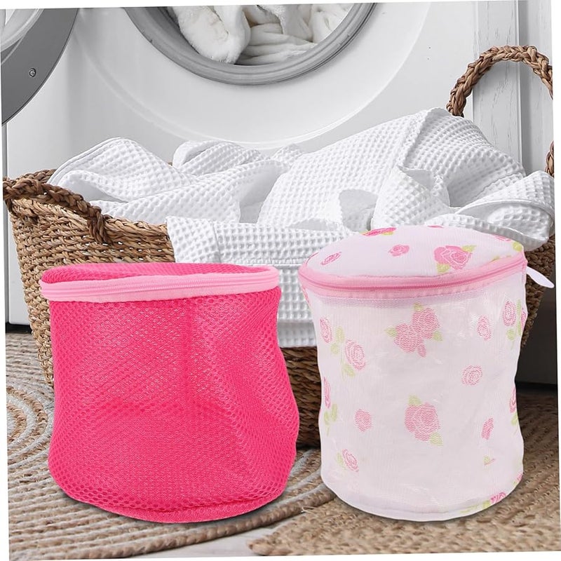 BESPORTBLE 4 قطع أكياس غسيل الملابس مزدوجة الطبقات شبكية تصميم زهري مدمج للغسالة والغسيل اليدوي - Image 5