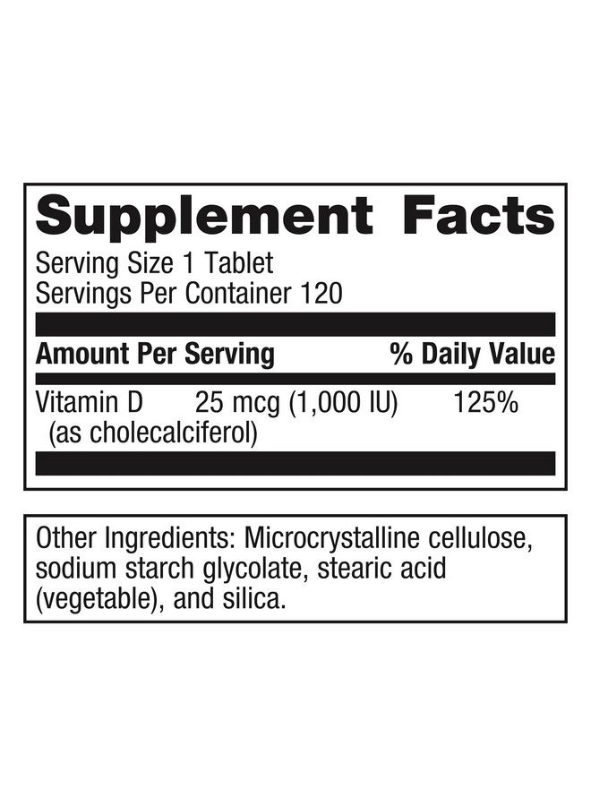 ميتاجينكس فيتامين د3 1000 - مكمل غذائي لفيتامين د - كثافة العظام ودعم المناعة* - سلامة الأسنان* - خالي من الكائنات المعدلة وراثيًا وخالٍ من الغلوتين - 120 قرصًا - Image 2