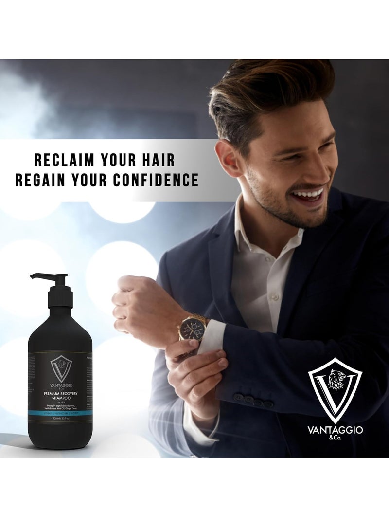 Vantaggio Hair Loss Shampoo for Men – Boosts Hair Growth and Thickening – DHT Blocker Fights Thinning and Alopecia – PROCAPIL Formula with Castor Oil and Dead Sea Salt - Image 2