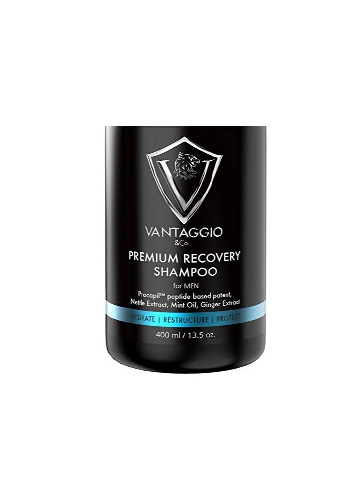 Vantaggio Hair Loss Shampoo for Men – Boosts Hair Growth and Thickening – DHT Blocker Fights Thinning and Alopecia – PROCAPIL Formula with Castor Oil and Dead Sea Salt - Image 1