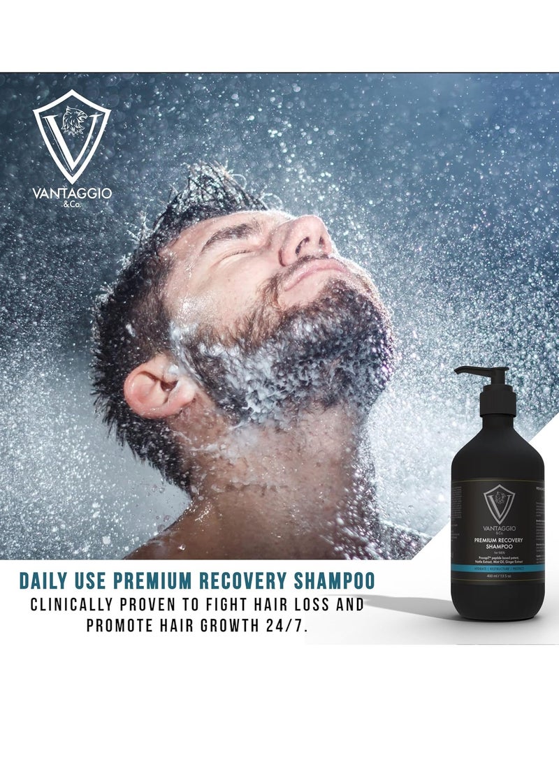 Vantaggio Hair Loss Shampoo for Men – Boosts Hair Growth and Thickening – DHT Blocker Fights Thinning and Alopecia – PROCAPIL Formula with Castor Oil and Dead Sea Salt - Image 4