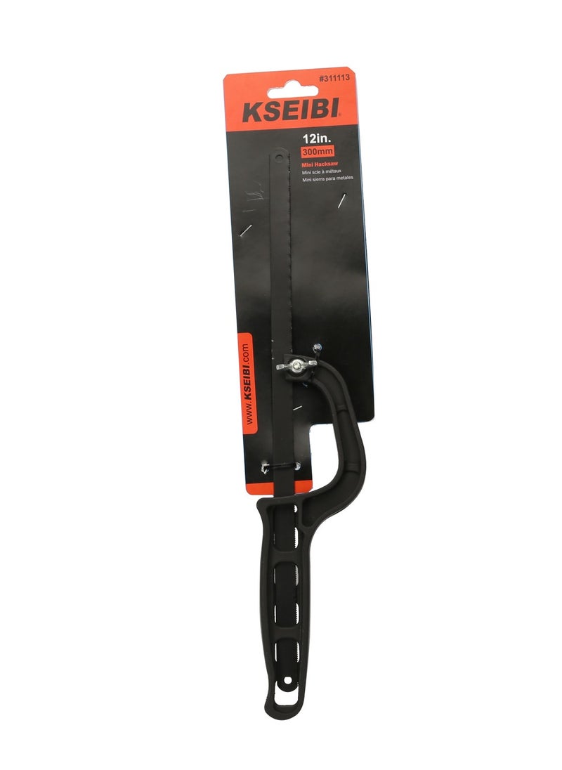 KSEIBI - 12 Inch Mini Hand-Held Hacksaw, Metal Cutter Hand Hacksaw for Woodworking, Handicraft, DIY Jops, Suitable for Cutting Wood, Metal, Plastic, PVC Pipes and More. - Image 1