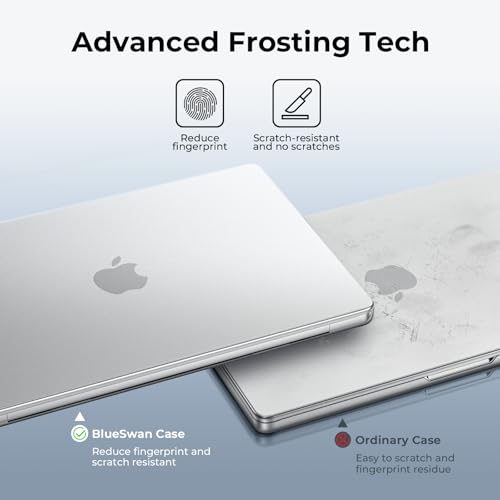 BlueSwan Matte Case for MacBook Pro 14 M5 M4 M3 M2 M1 Pro/Max 2026-2021, Compatible A3426 A3427 A3434 A3401 A3112 A2992 A2918 A2779 A2442, Hard Shell Protective Cover, Matte Clear - Image 3
