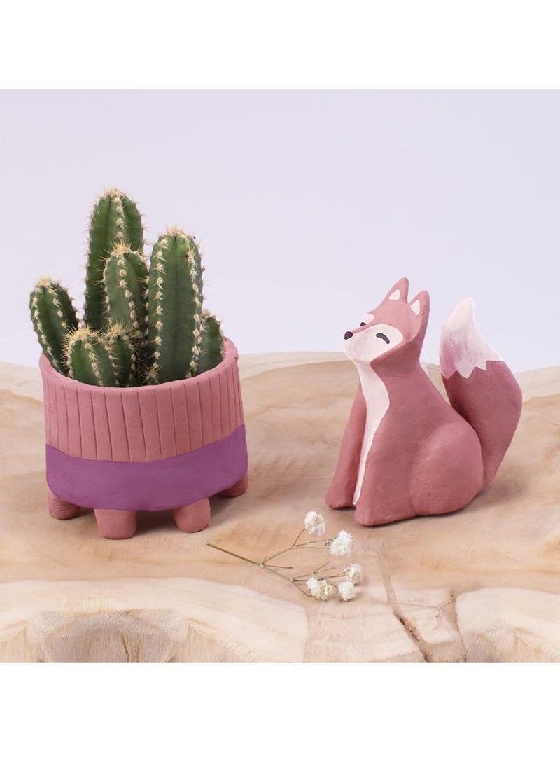 JOVI 1-Piece Air Dry Modelling Clay 1000gm Terracotta Brown - Image 4