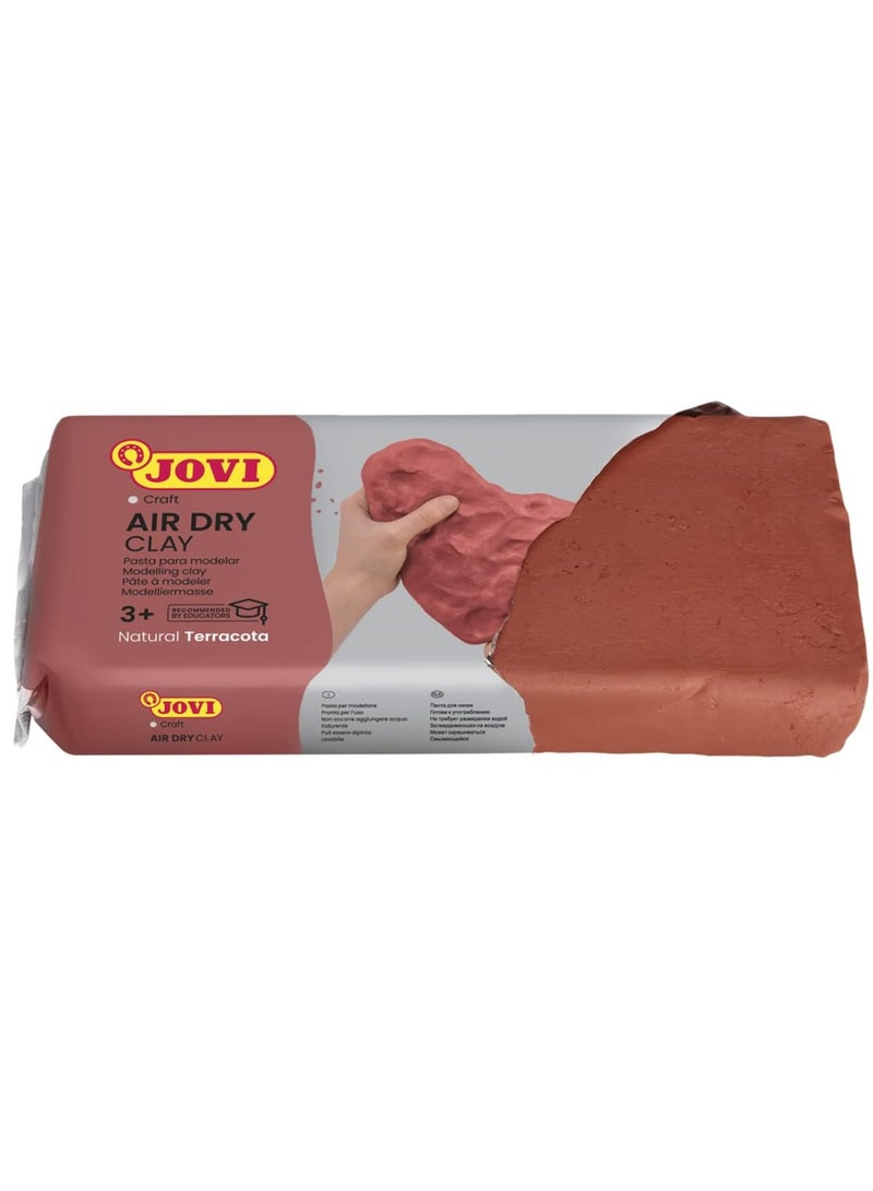 JOVI 1-Piece Air Dry Modelling Clay 1000gm Terracotta Brown - Image 1