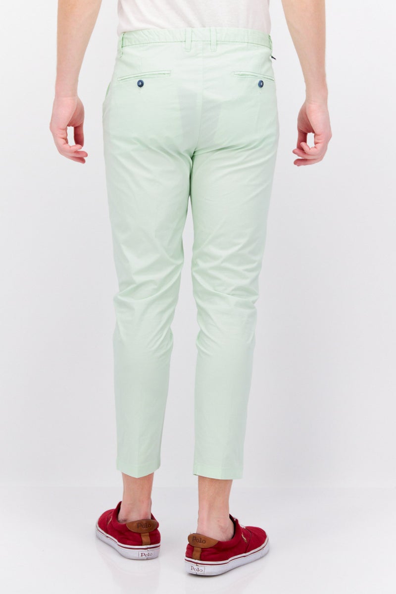 Sorbino Men Regular Fit Plain Chino Pants, Lime Green - Image 3