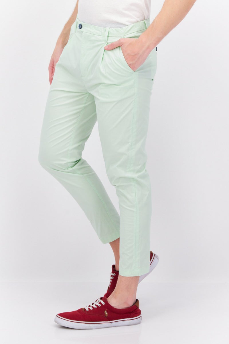 Sorbino Men Regular Fit Plain Chino Pants, Lime Green - Image 2