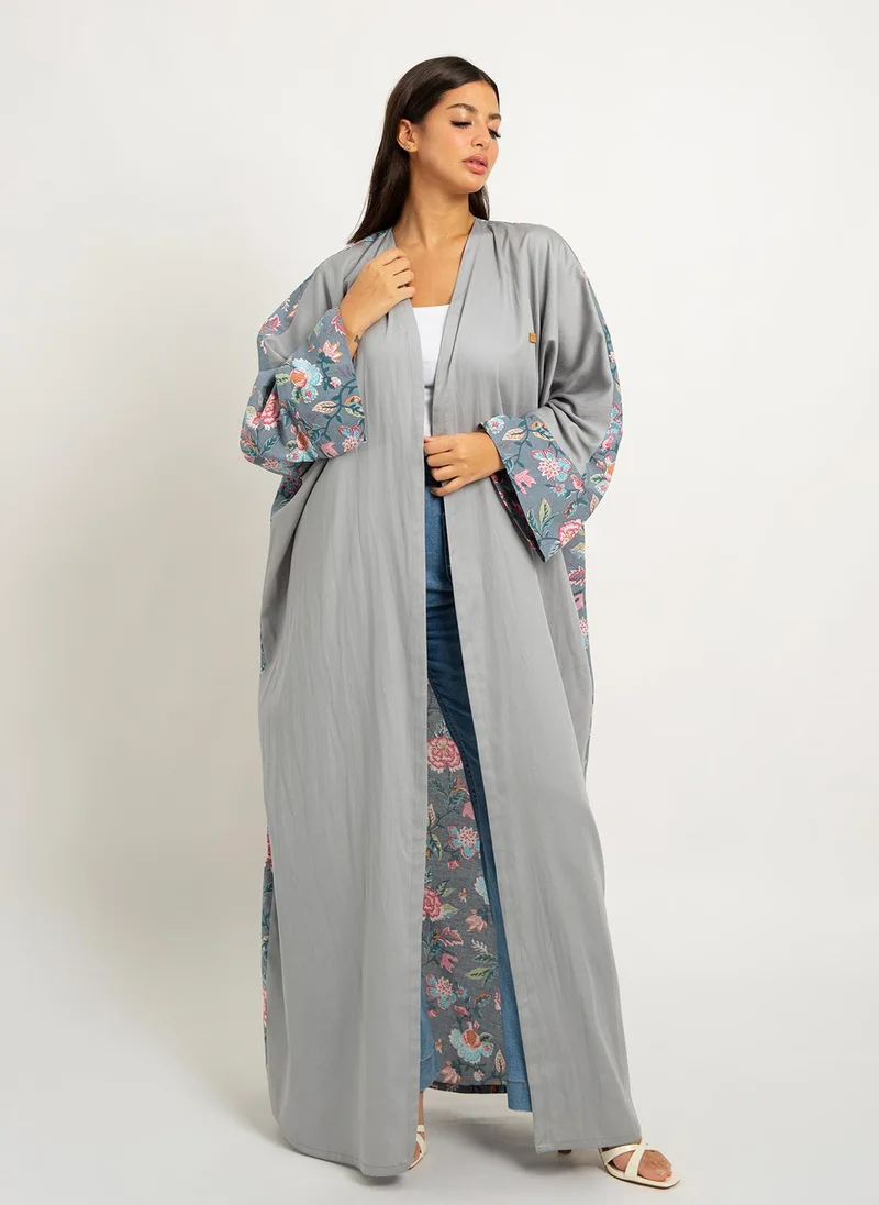 Kaafmeem Stone Petals Wide-fit Abaya