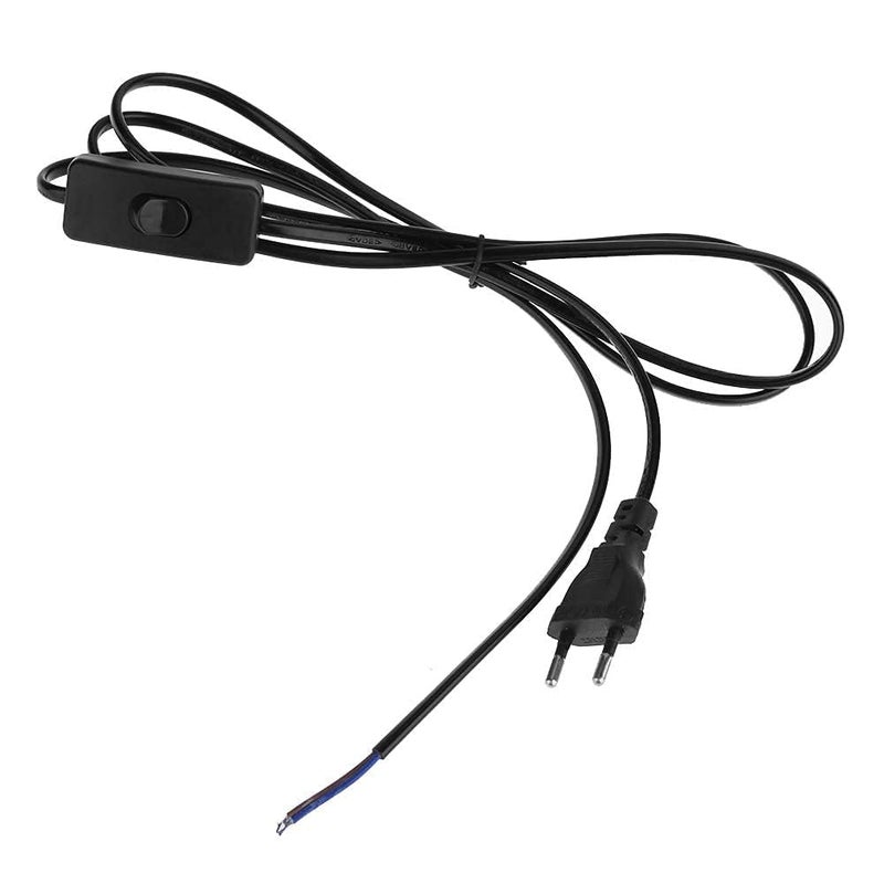 Homenique 2Pin Plugin Light Fitting Long Wire CableCord for Table Lamps Home Decor 2 Meter Long Power Cable for Multipurpose Uses - Image 1