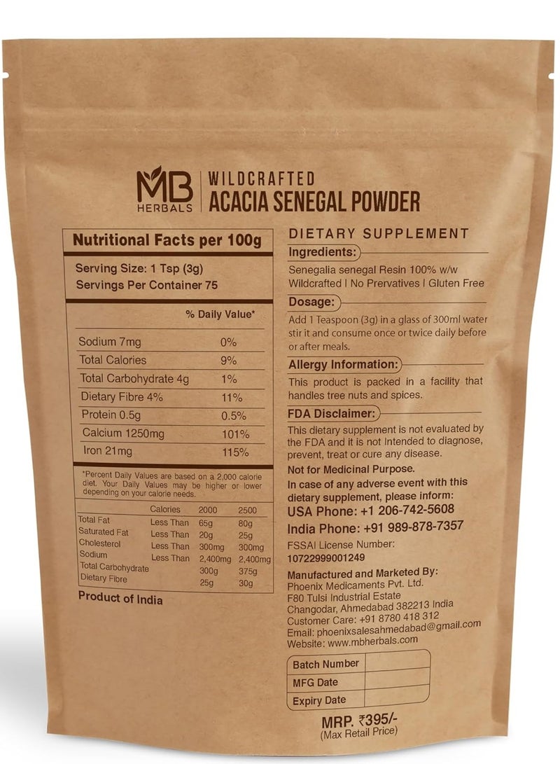 MB Herbals Wildcrafted Acacia Senegal Powder, 8 oz - Image 2