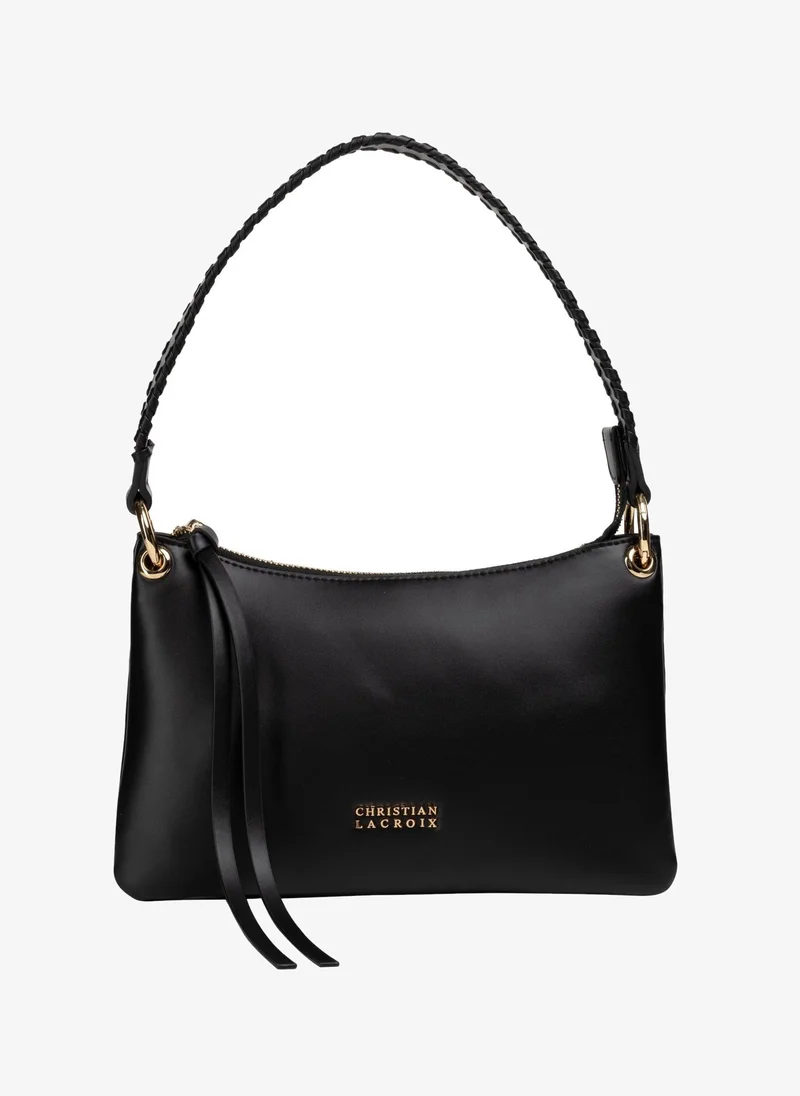 Christian Lacroix Christian Lacroix Women's Virelia Genuine Leather Baguette Bag - Black