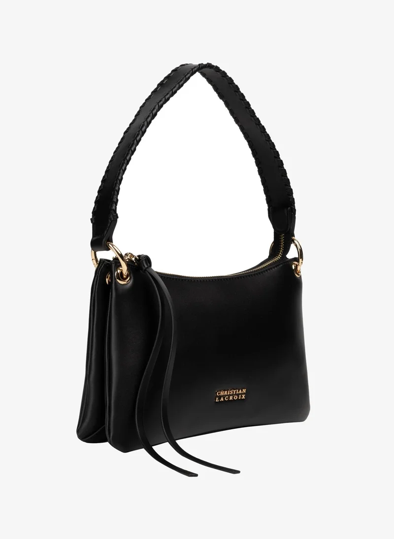 Christian Lacroix Christian Lacroix Women's Virelia Genuine Leather Baguette Bag - Black
