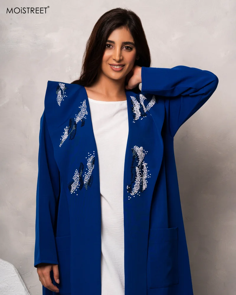 Moistreet  MOiSTREET Handmade Barbie Crepe Abaya for Women | Best Price UAE