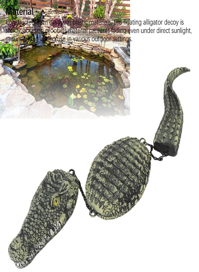 Denash Pond Floating Alligator Head,Outdoor Pools Float Fake Head,3 Section Floating Sculpture Decoration for Garden Pool Decoration - Image 3